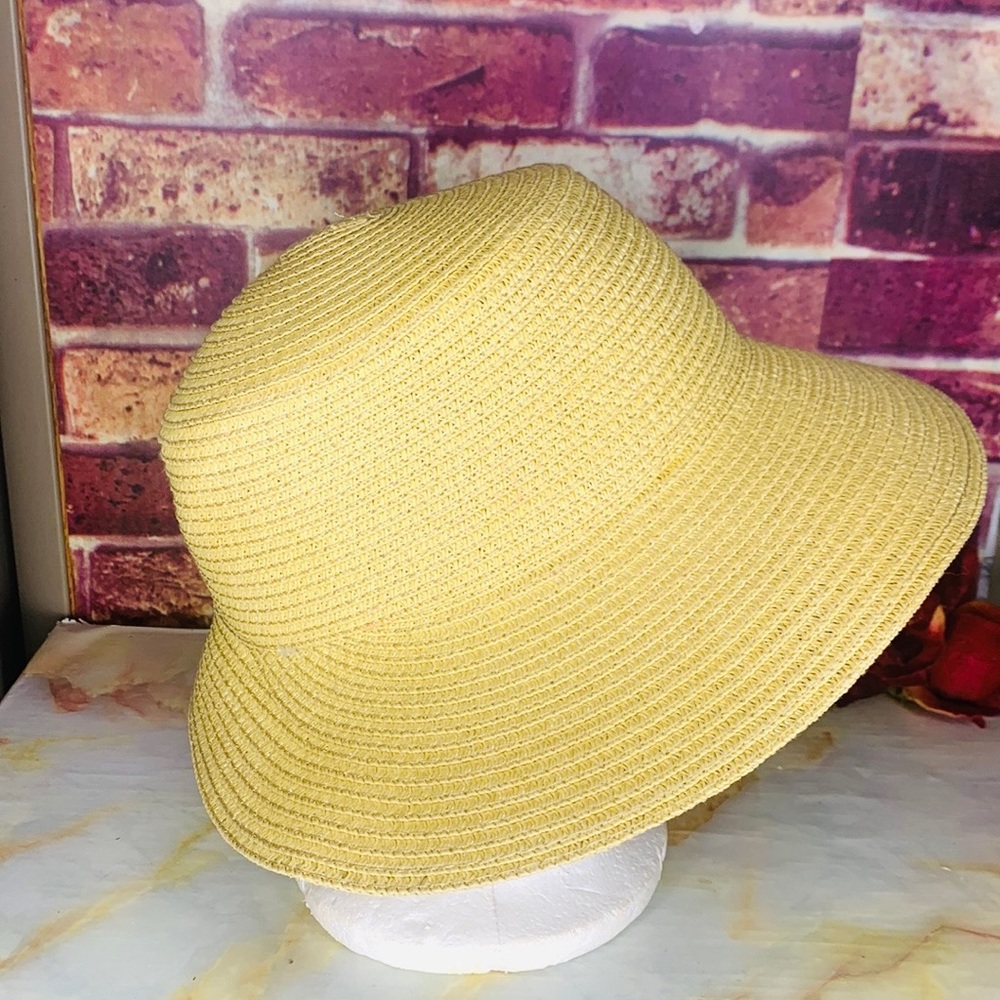Floppy Paper Tan Beach Sun Hat - Picture 3 of 8